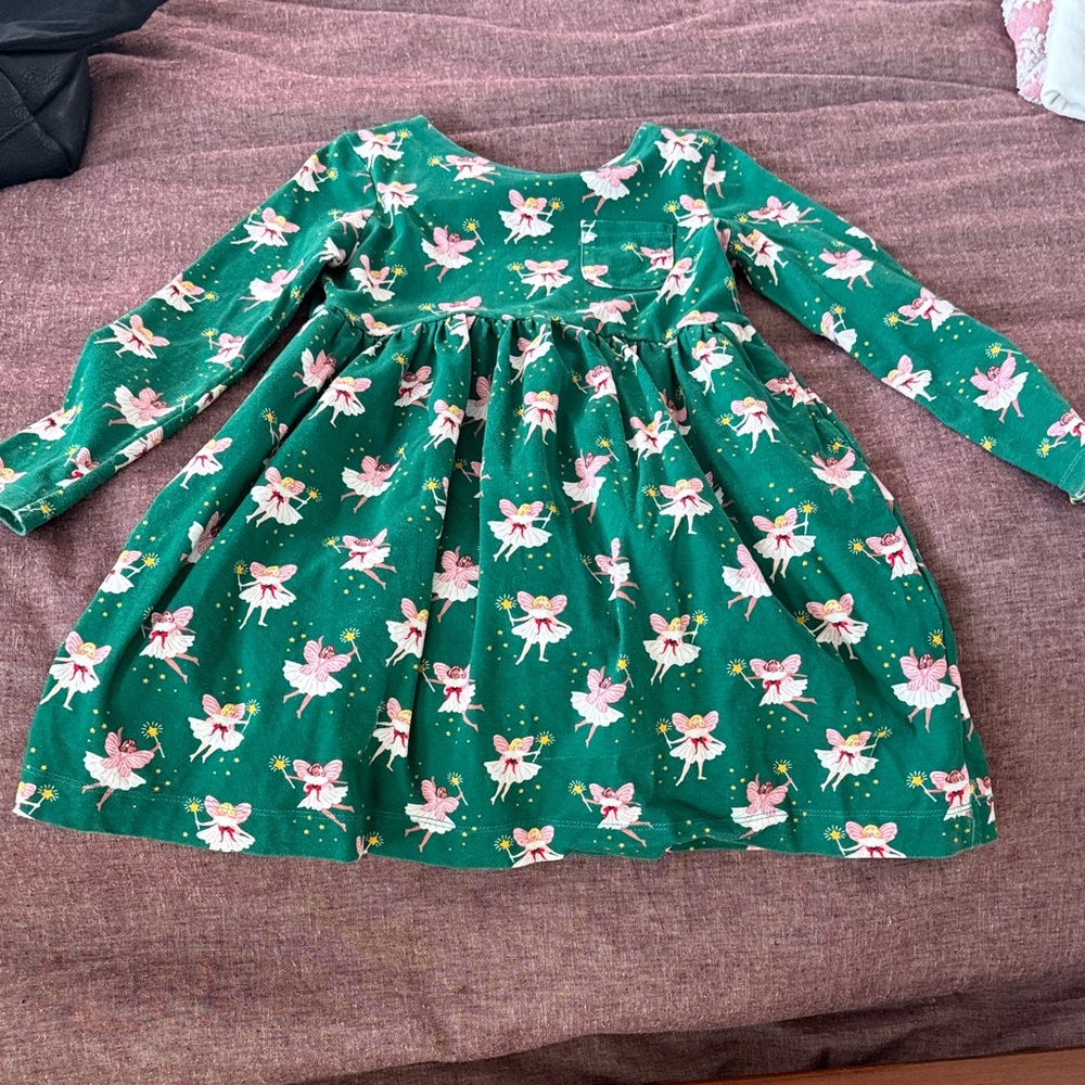 Mini Boden Green Fairy Print Dress